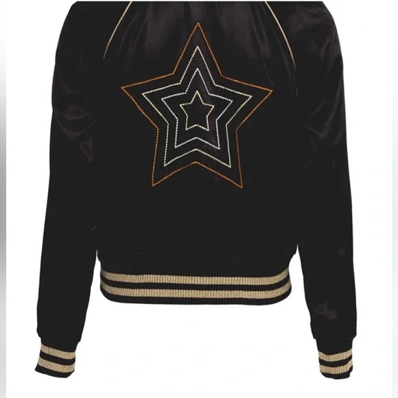 MOTHER The Letterman satin zip jacket Small - Picture 4 of 8